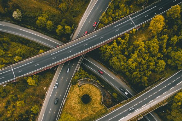 Highways crossing over