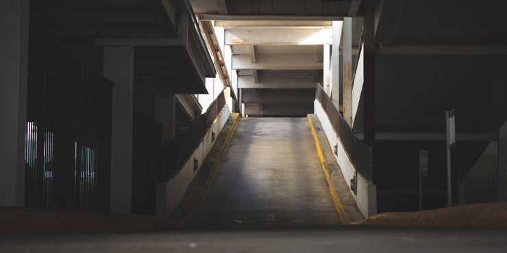 Ramp in a car park